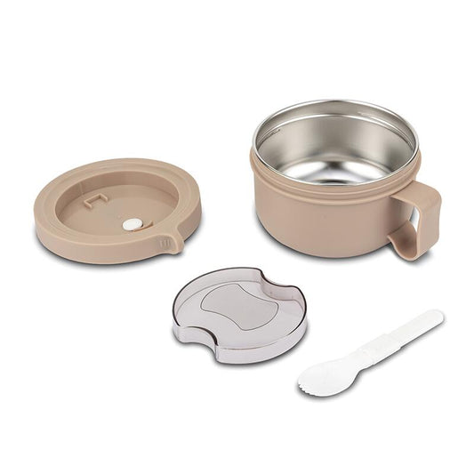 Recipient rotund pentru alimente din oțel inoxidabil "We Care", bej, 850ml