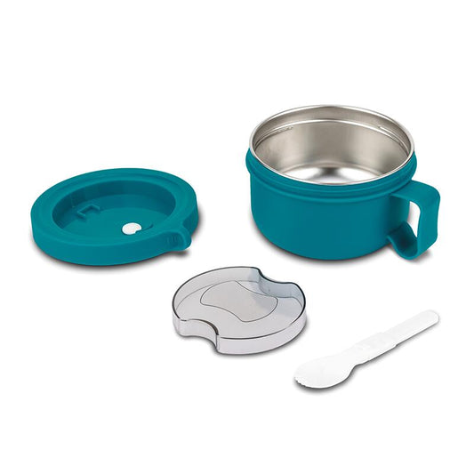 Recipient rotund pentru alimente din oțel inoxidabil "We Care", verde teal, 850ml