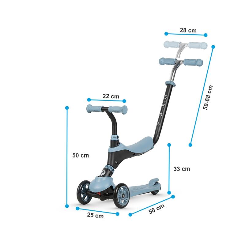 QPlay Trotineta 5in1 Qplay Sema Albastru - imaginea 8