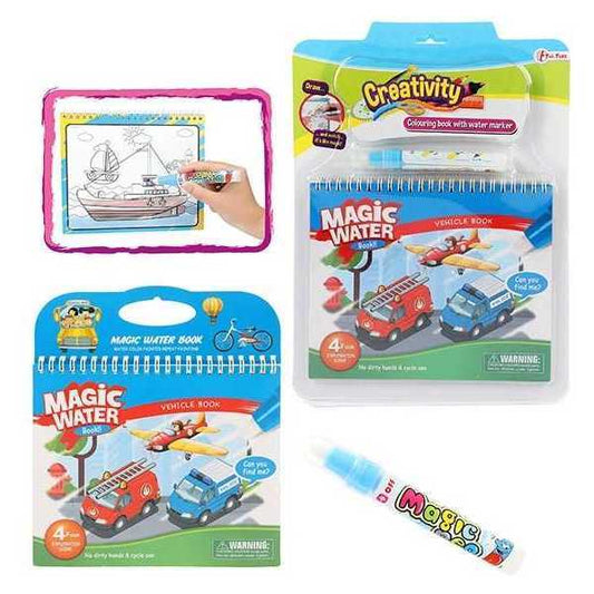 Carte de colorat cu apa Transport Toi-Toys TT46845C