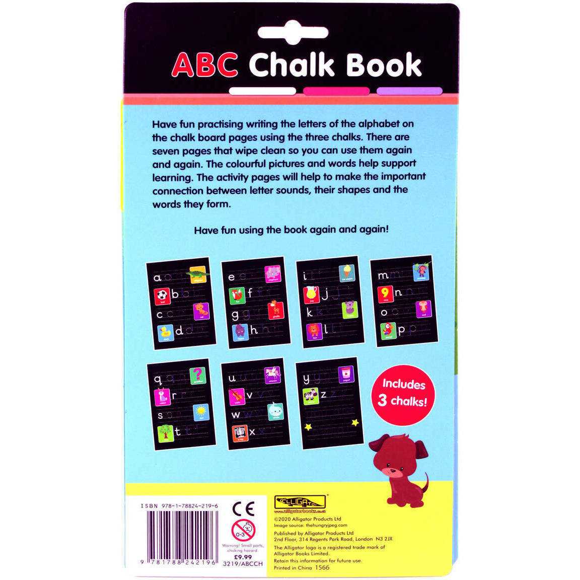 Carte de activitati ABC Chalk Book Alligator AB3219ABCCH