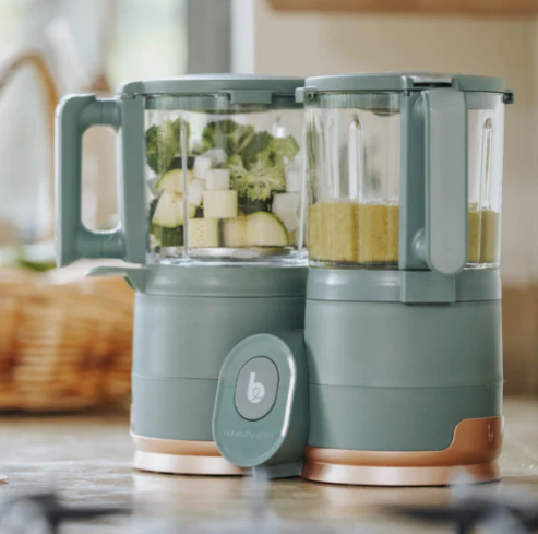 Babymoov - Robot multifunctional Nutribaby Glass 4 in 1 din sticla si otel inoxidabil