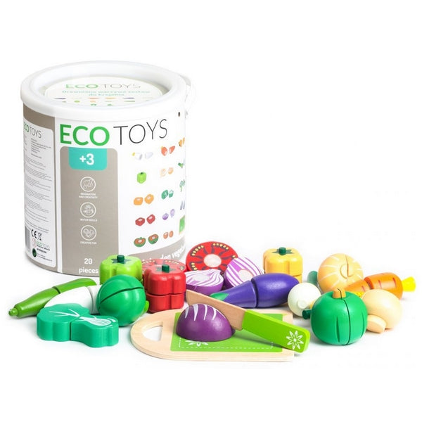 Set legume din lemn Ecotoys 20 buc