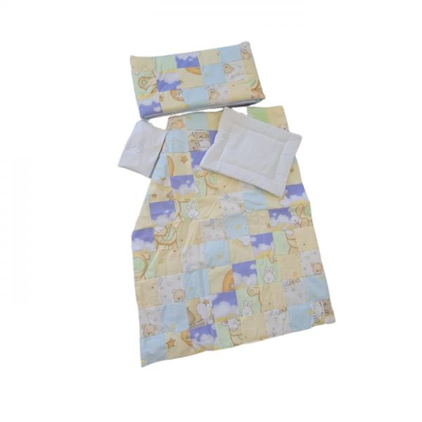 MyKids Lenjerie MyKids Mini Patratel Multicolor Boy 4 Piese 120x60 - imaginea 2