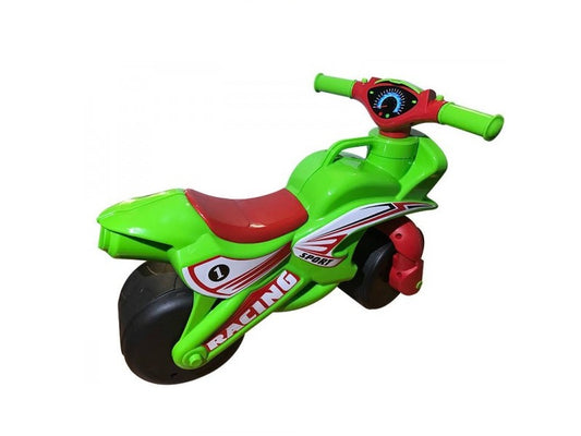 Motocicleta de impins MyKids Racing 0139/5 Verde/Rosu