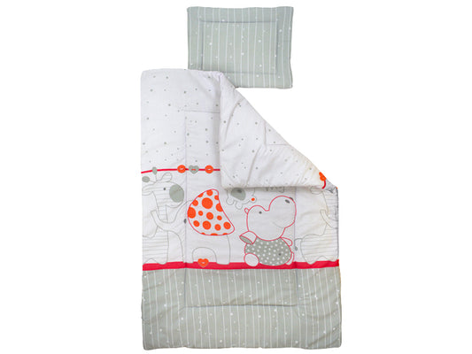 Lenjerie MyKids My Zoo Rosu 4 Piese 120x60