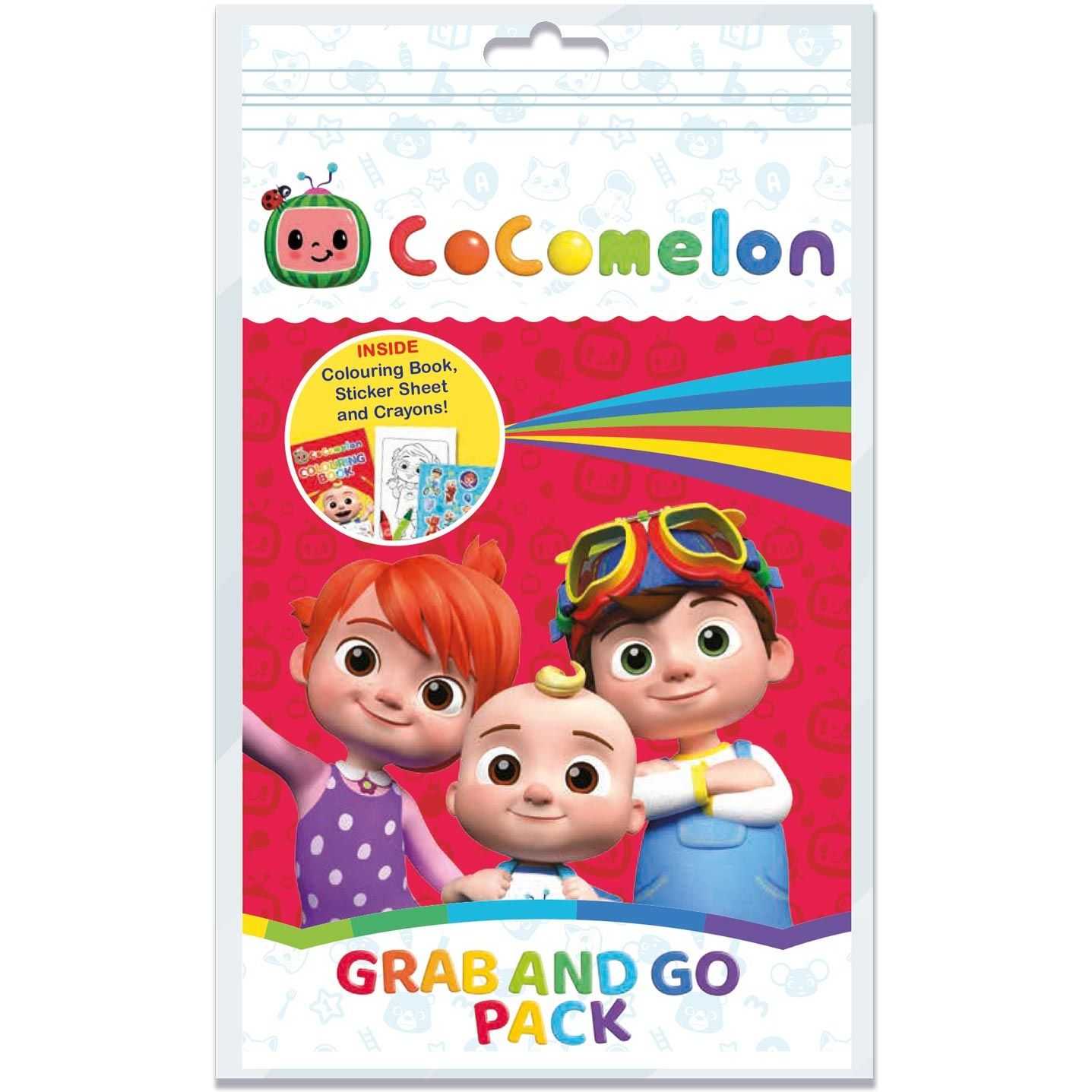 Set de colorat Grab an Go Pack Cocomelon, 6 piese Alligator AB3313CMGG