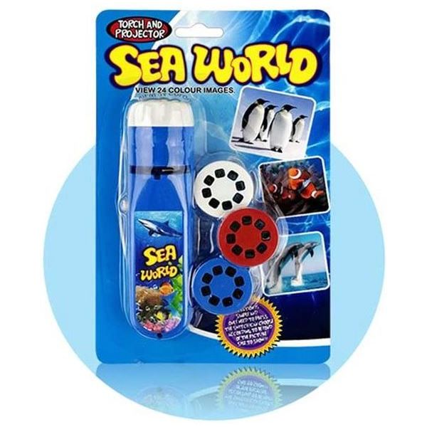 Lanterna proiector cu 3 diapozitive Animale Marine Bambinice BN019