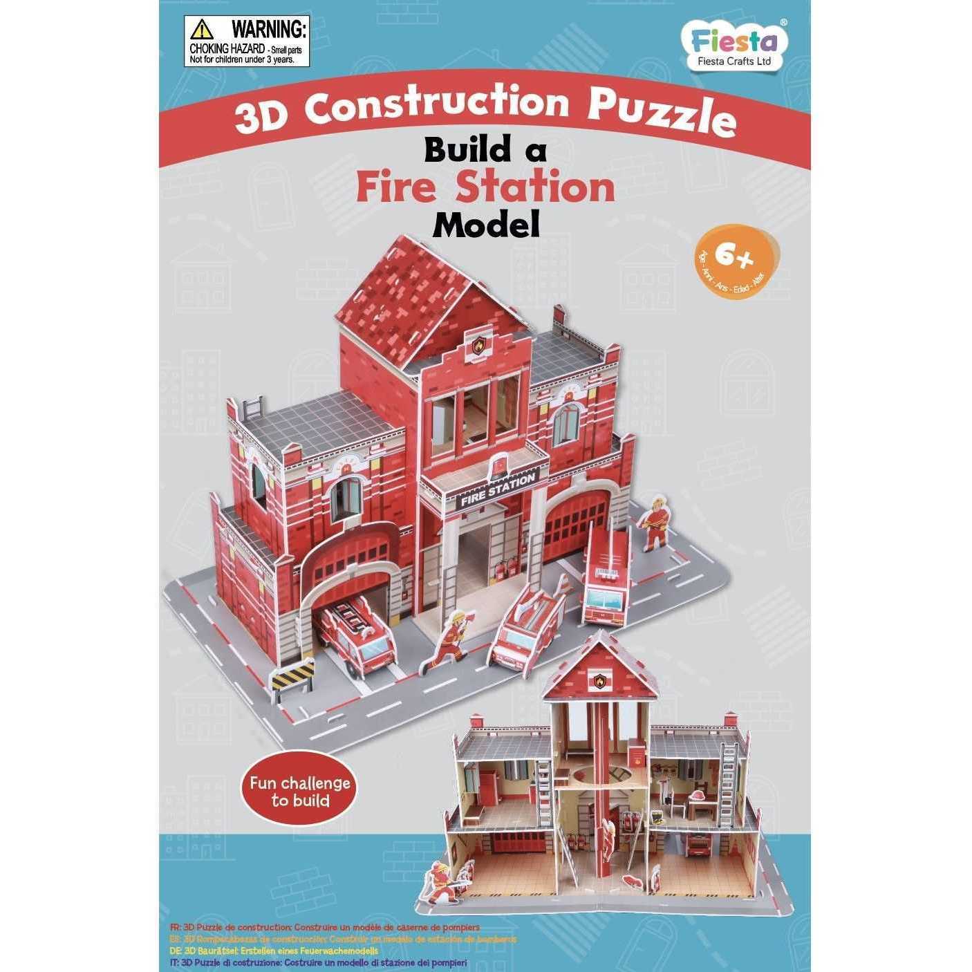 Set constructie puzzle 3D - Statie de pompieri Fiesta Crafts FCT-3047