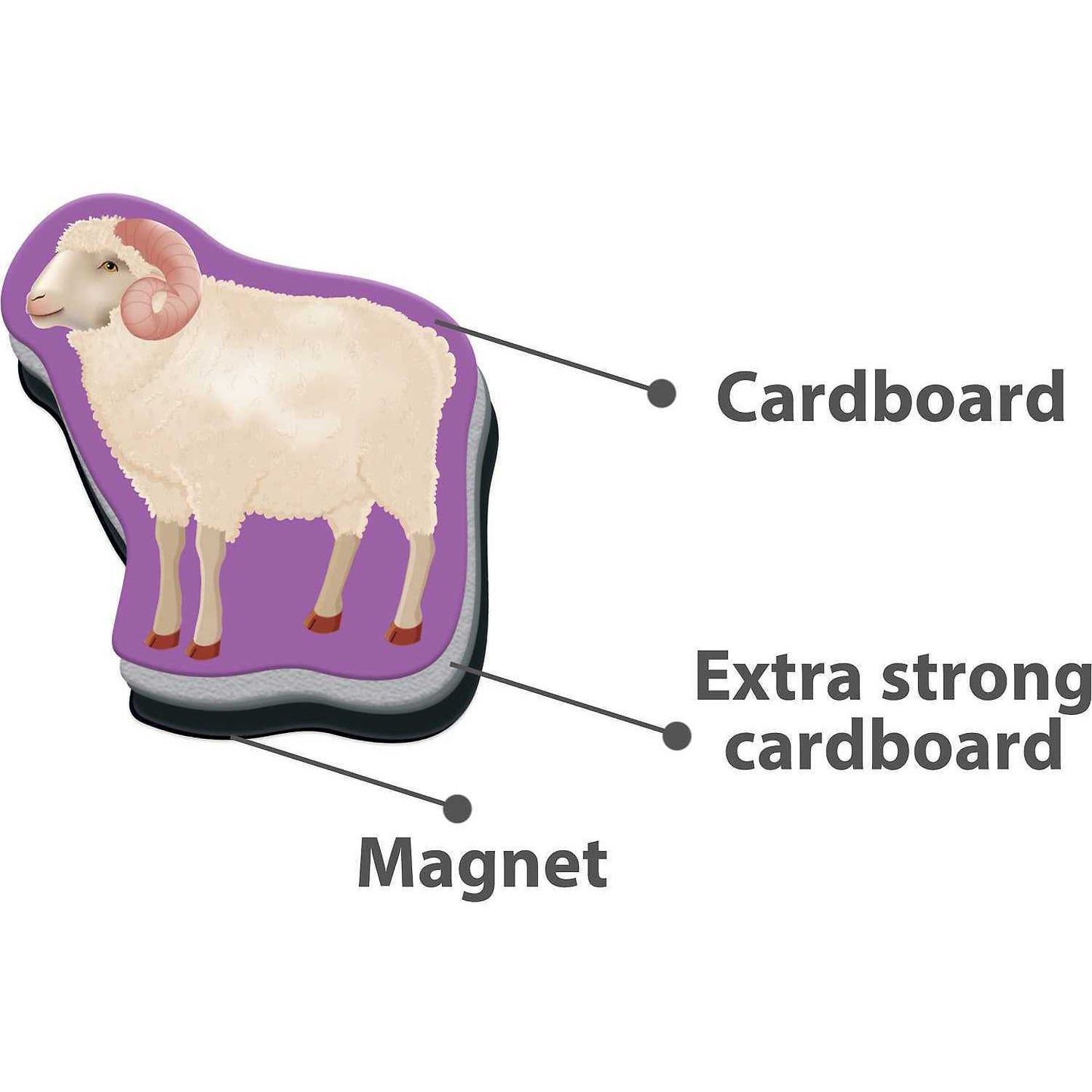 Set magnetic Animale de la Ferma cu Plansa magnetica inclusa, 21 piese Roter Kafer RK2090-01