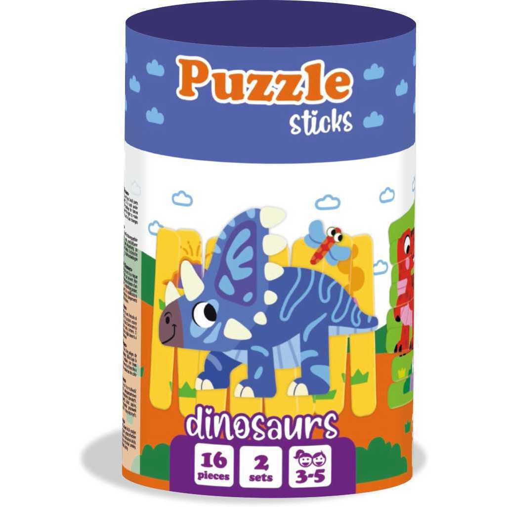 Set puzzle-uri din betisoare Dinozauri, 16 piese Roter Kafer RK1090-02