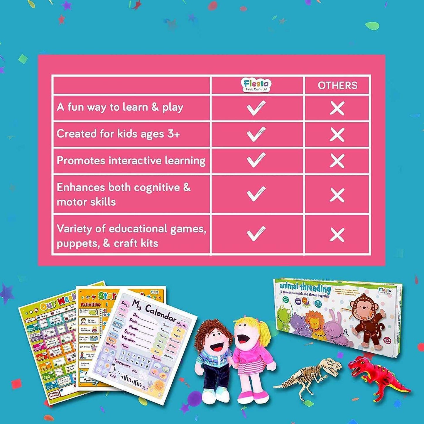 Calendarul meu magnetic, 31 x 35 cm, 40 cm Fiesta Crafts FCT-2634