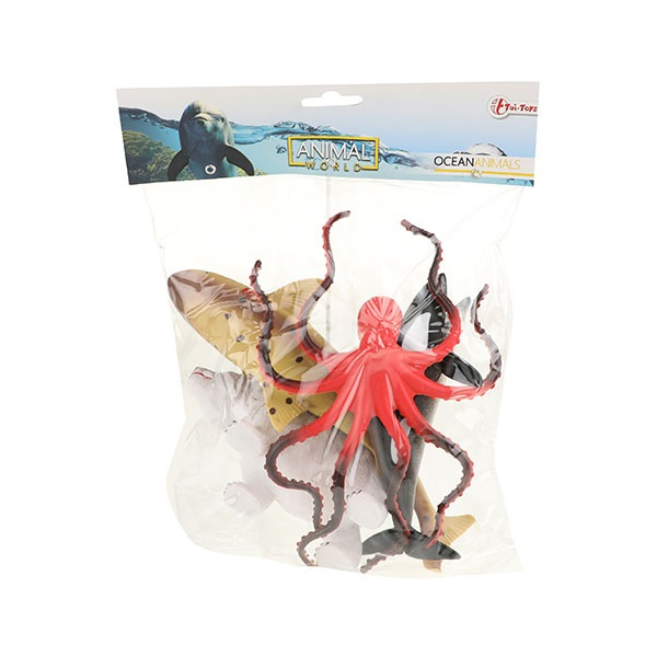Set 5 figurine animale marine Animal World Toi-Toys TT34925A