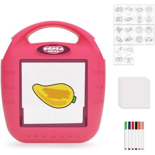 Proiector desen cu 20 sabloane si 6 carioci 22.5 x 18 x 6 cm Koala Diary KD80309