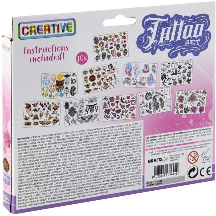 Set cu 10 coli tatuaje Grafix GR200021