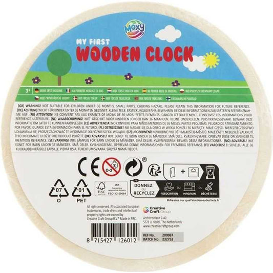 Primul meu ceas din lemn, diametru 14 cm Moxy GR200067