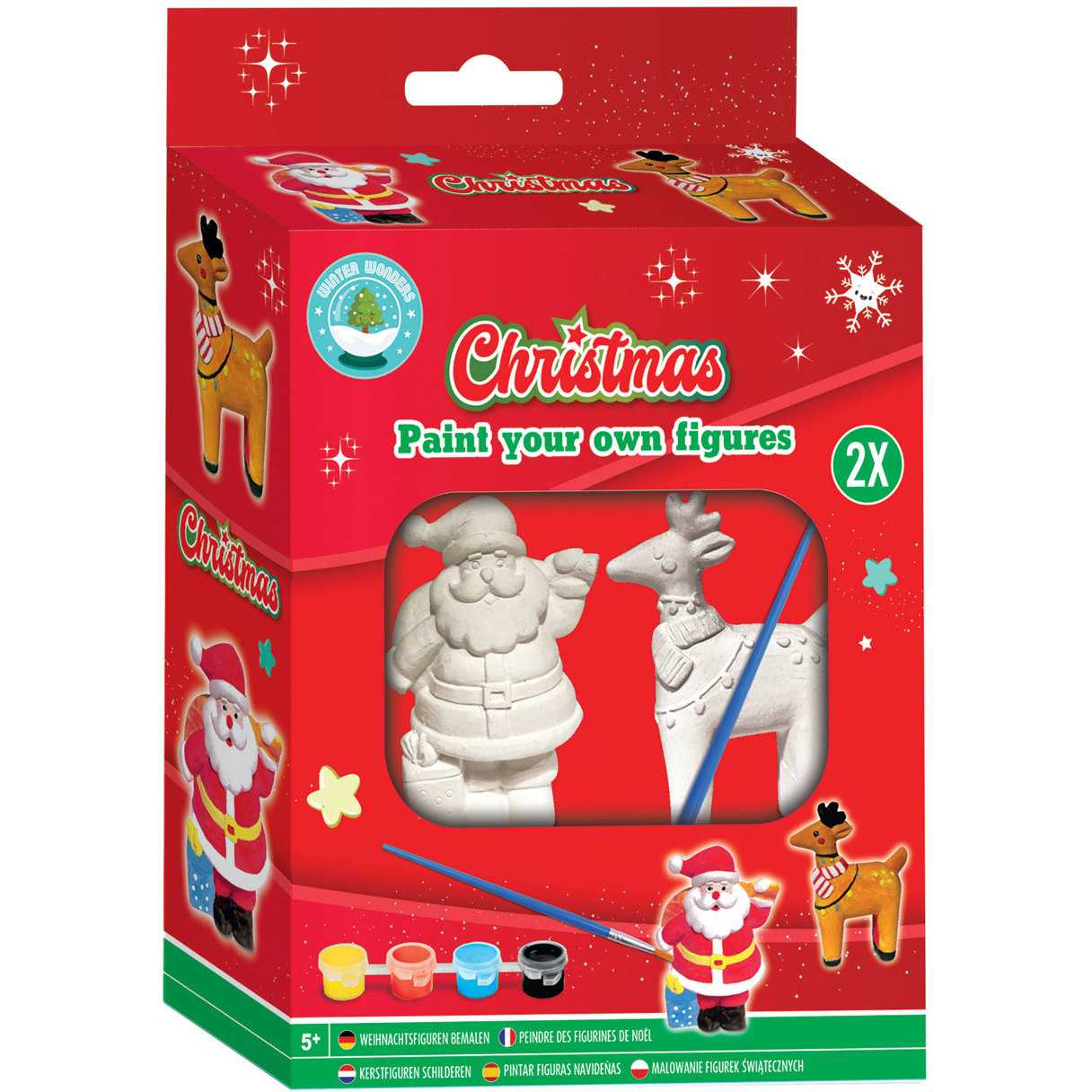 Set Picteaza-ti Propriile Figurine de Craciun - 2 Piese Grafix GR800044