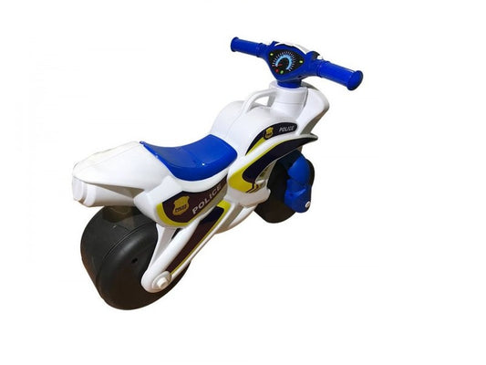 Motocicleta de impins MyKids Police Music 0139/51 Alb Albastru
