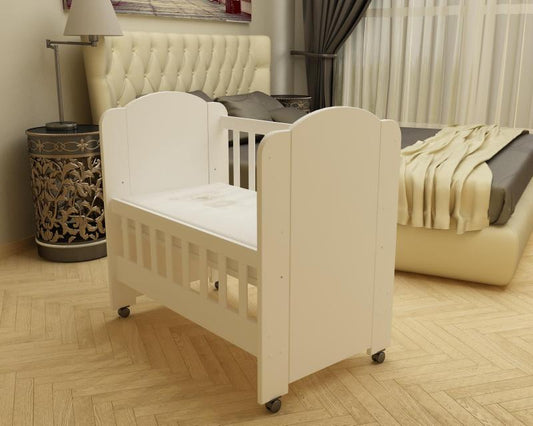 Patut MyKids MOKSI cu lat. demontabila Alb-Alb D101