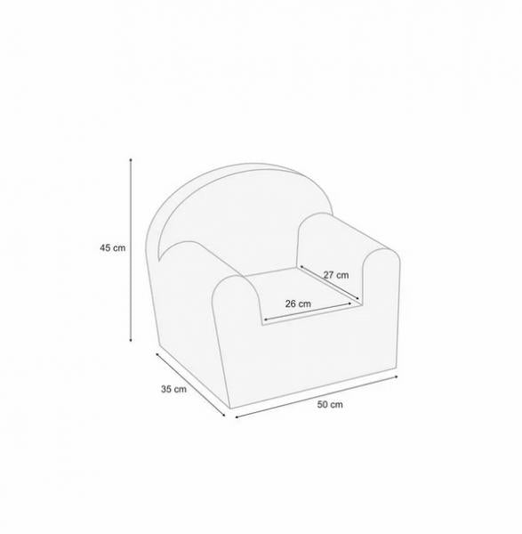 Fotoliu copii Klups Star Grey