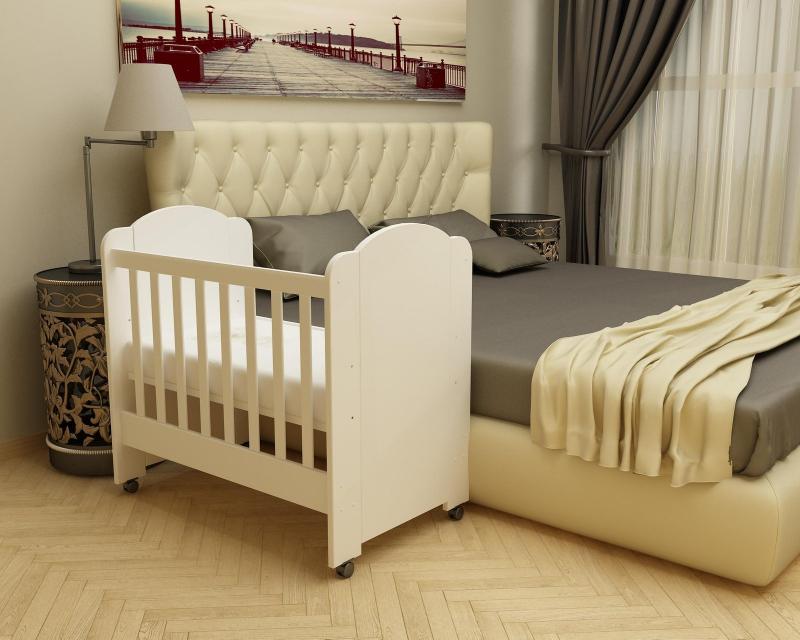 Patut MyKids MOKSI cu lat. demontabila Alb-Alb D101