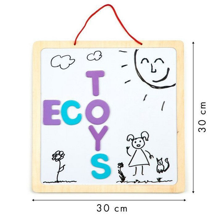 Tabla educationala 3 in 1 cu litere magnetice Ecotoys ESC-W-018A