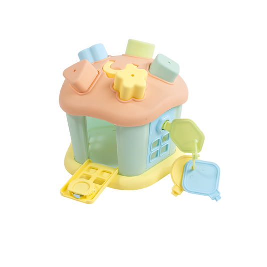 Joc sortare - Casuta vesela cu chei - Pastel