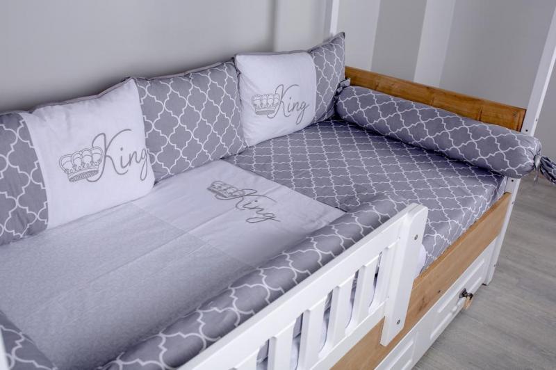 Lenjerie MyKids Montessori 8 Piese King KG102 95x195 cm