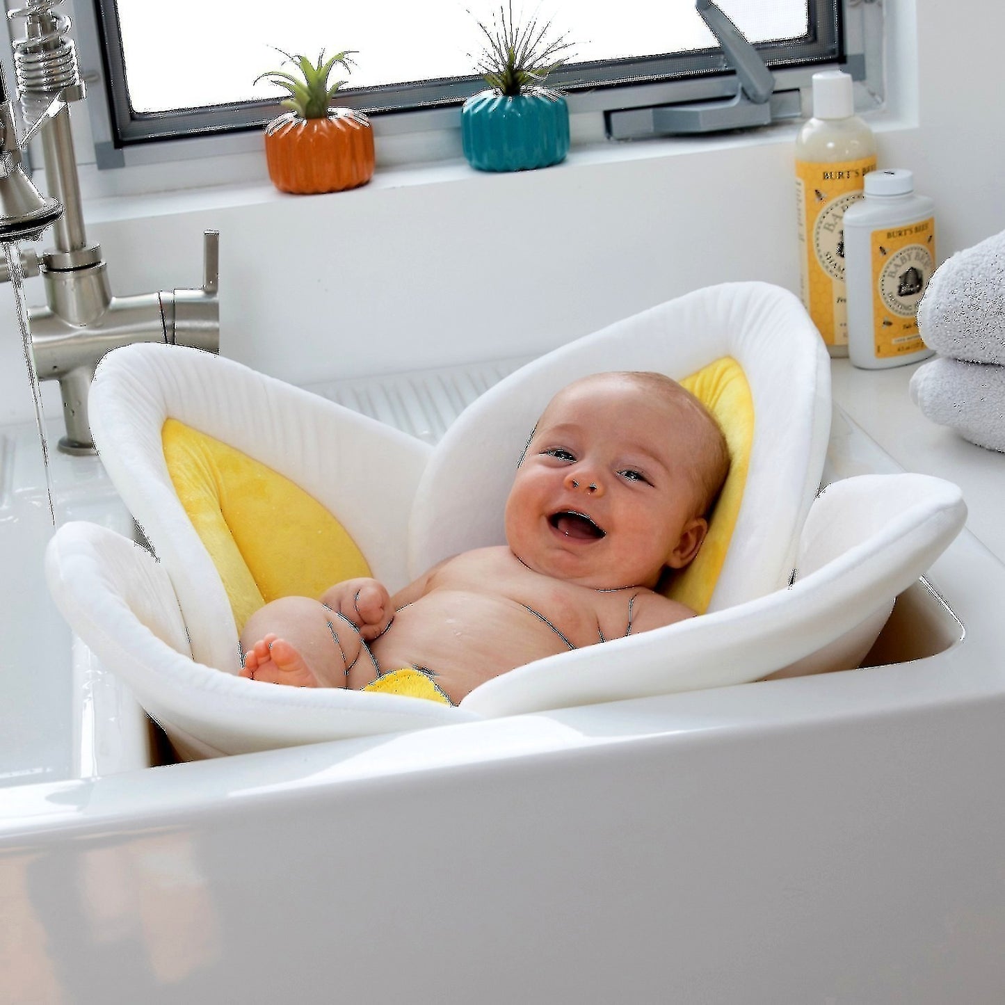 BloomingBath Cadita de plush si salteluta de joaca Lotus BloomingBath BB105L - imaginea 4
