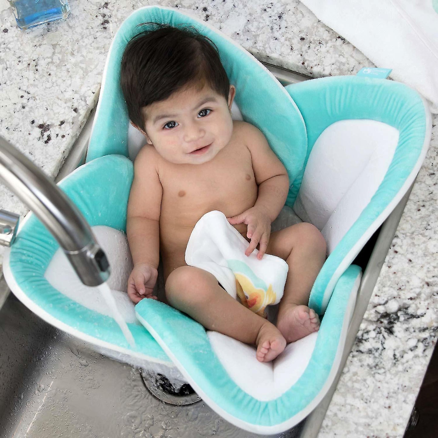 BloomingBath Cadita de plush si salteluta de joaca Lotus BloomingBath BB105L - imaginea 6