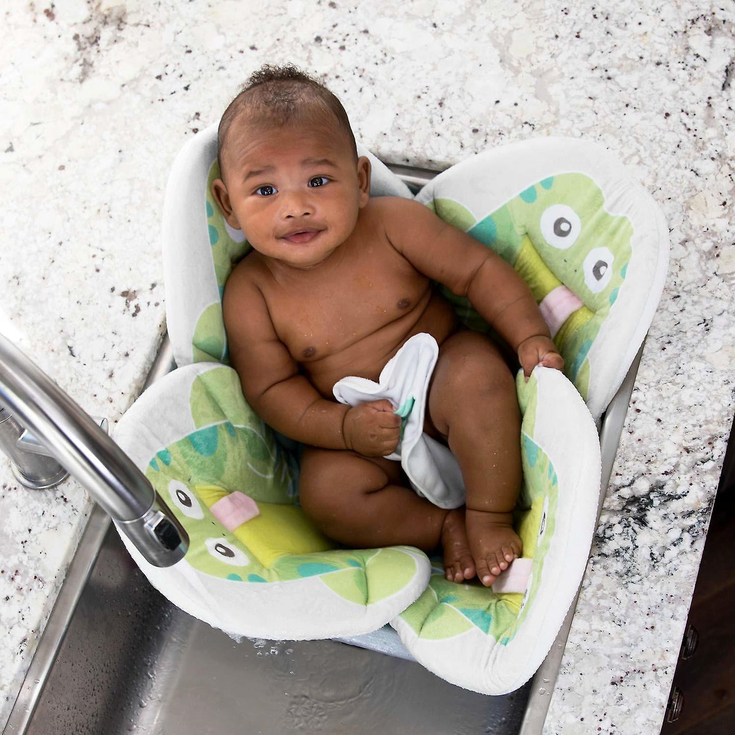 BloomingBath Cadita de plush si salteluta de joaca Lotus BloomingBath BB105L - imaginea 4