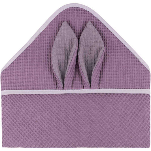 Prosop de baie cu gluga Waffle Bunny 80x80 cm Infantilo IF2511