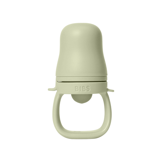 BIBS - Dispozitiv de hranire Baby Feeder cu 2 tetine din silicon, Sage