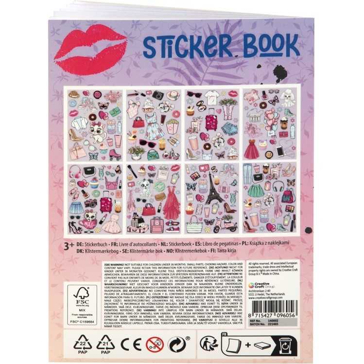 Carte cu autocolante 8 pagini A5 Besties Grafix GR140002