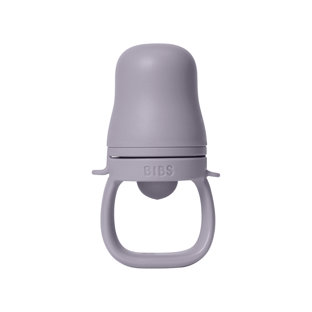 BIBS - Dispozitiv de hranire Baby Feeder cu 2 tetine din silicon, Fossil Grey