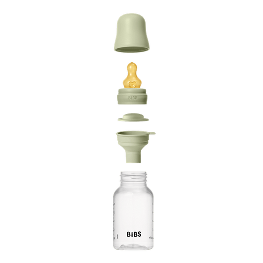 BIBS - Set complet biberon anticolici PP fara BPA, 150 ml, Latex, Sage