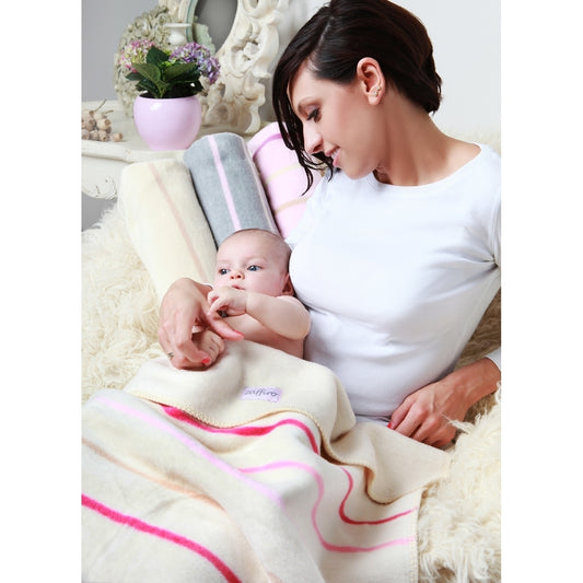 Paturica bebelusi Bumbac Linii 75x100 Womar Zaffiro AN-KBL-01