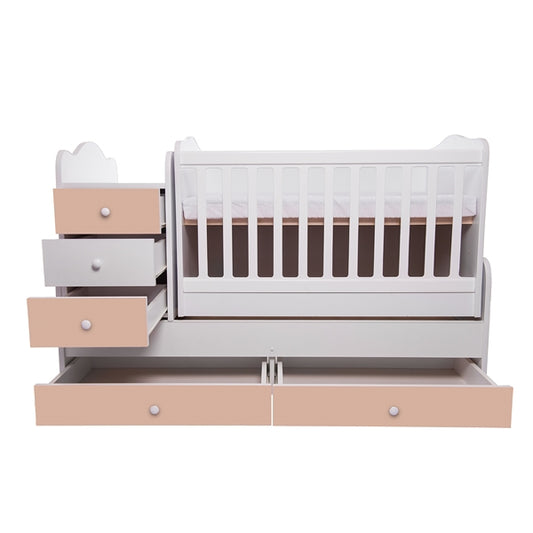 Patut transformabil VESSANTI Touring - Alb cu Cappucino