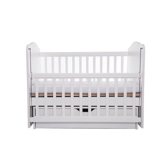 Patut VESSANTI Como Balansoar culisant - Alb + Saltea cocos confort 120 x 60 x 12 cm