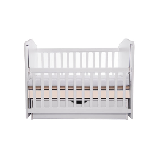 Patut VESSANTI Como Balansoar culisant - Alb cu Bej + Saltea Cocos 10 cm