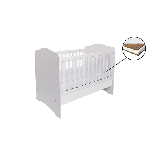 Patut VESSANTI Como fara sertar - Alb + Saltea Cocos 10 cm