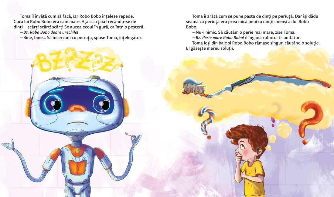 Robo Bobo se spala pe dinti