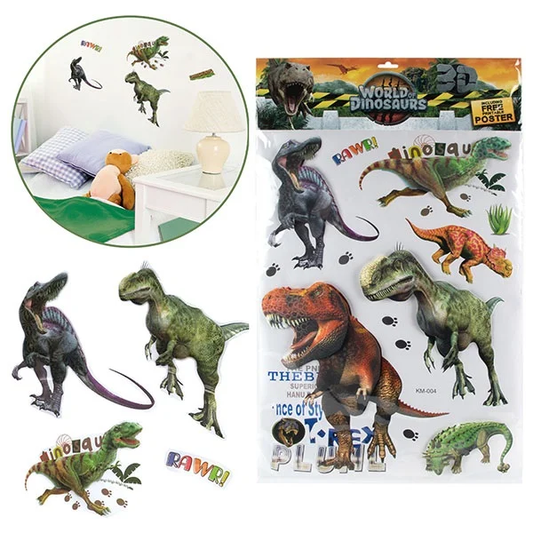 Set stickere perete 3D Lumea Dinozaurilor Toi-Toys TT46146A
