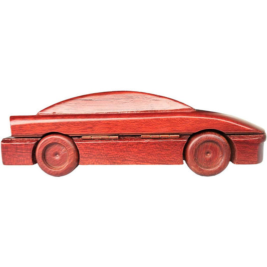 Cutie suport pixuri din lemn, design in forma de masina 19.5x7.5x5.5 cm OEM