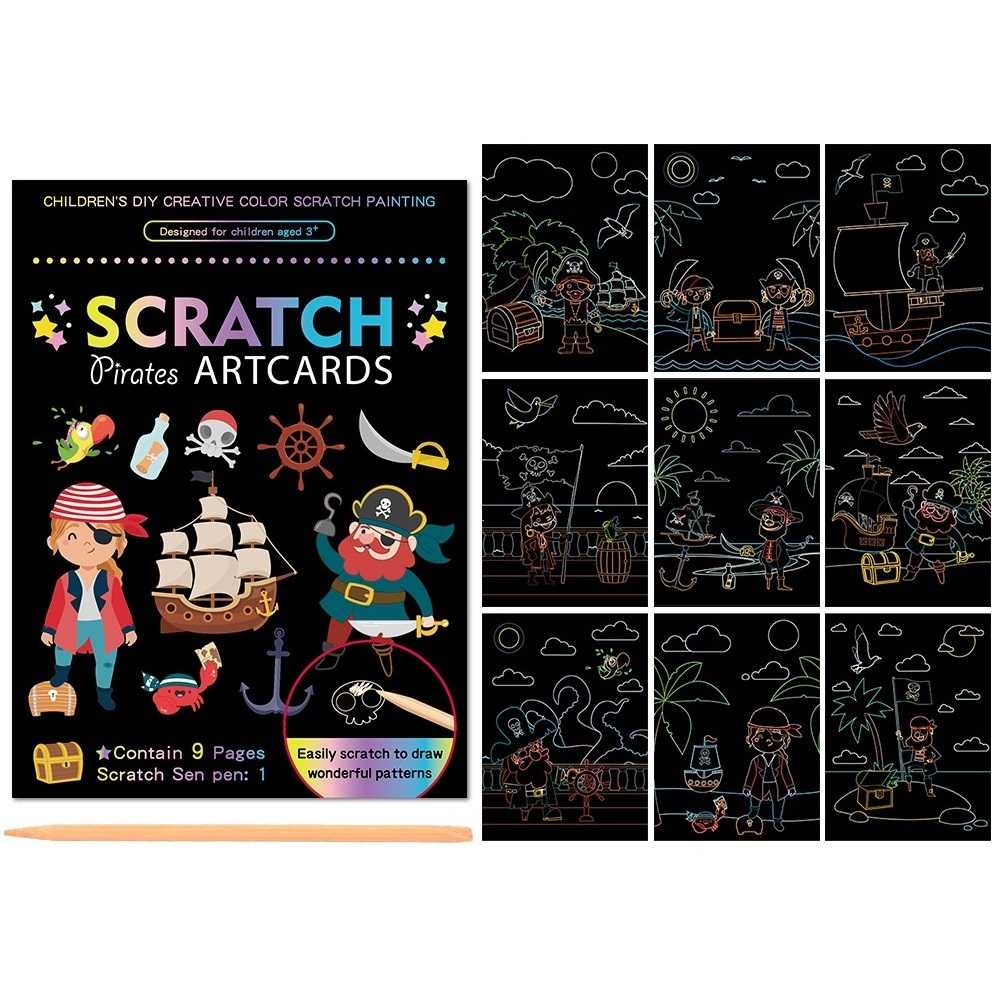 Set 9 planse razuibile Scratch ArtCards Bambinice BN047