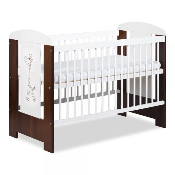 Patut copii din lemn KLUPS SAFARI Little Giraffe Wenge