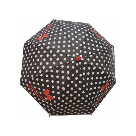 Umbrela copii POE semiautomata Minnie Black and White Dots, diametru 75 cm EPLUSM EPMDISMF52509037W