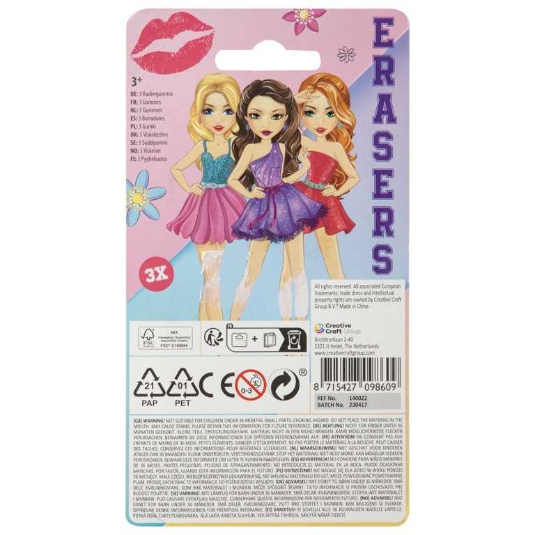 Set 3 radiere tip ruj Besties Grafix GR140022
