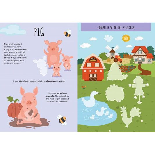 Carte de activitati cu abtibilduri - Ferma