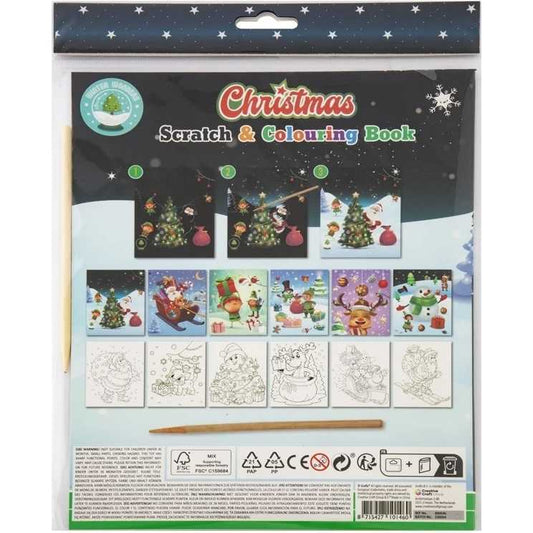 Set 6 planse razuibile si de colorat Craciun 26 x21 cm Grafix GR800046